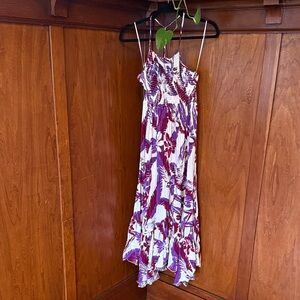 Floral Maxi Dress in Purple and White Free People